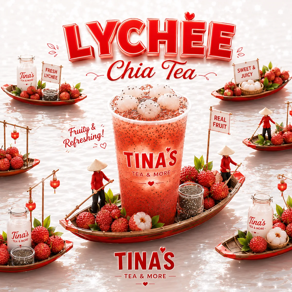Lychee chia tea coming soon